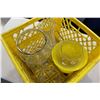 Image 1 : YELLOW CRATE OF GLASSWARE