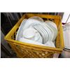 Image 2 : YELLOW CRATE OF DISHES