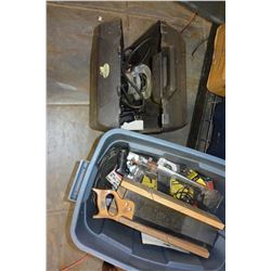 TIMING LIGHT CRAFTSMAN ROUTER AND TOTE OF SHOP SUPPLIES