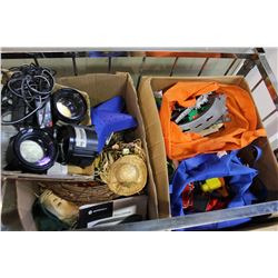 BOX OF TOYS AND BOX OF OFFICE SUPPLIES