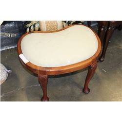 KIDNEY SHAPED ANTIQUE STOOL