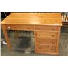 Image 1 : PINE 5 DRAWER SINGLE PEDASTEL DESK