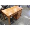 Image 2 : PINE 5 DRAWER SINGLE PEDASTEL DESK