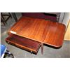 Image 2 : SMALL CARVED VINTAGE DROPLEAF COFFEE TABLE
