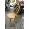 Image 2 : WOOD SWIVEL BAR STOOL BY JAMCO