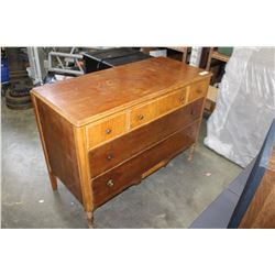 ANTIQUE 5 DRAWER DRESSER WITH MIRROR
