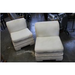 TWO MASTER PIECE WHITE DESIGNER CHAIRS