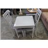 Image 1 : SMALL GREY DINETTE TABLE AND TWO CHAIRS