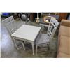Image 2 : SMALL GREY DINETTE TABLE AND TWO CHAIRS