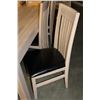 Image 2 : MONARCH DINING TABLE AND FIVE LEATHER SEAT DINING CHAIRS
