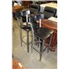Image 1 : TWO BLACK AND METAL BARSTOOLS
