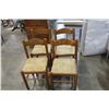 Image 2 : FOUR WOOD ROPE SEAT DINING CHAIRS