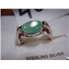 Image 2 : STERLING SILVER GENUINE EMERALD AND CUBIC ZIRCONIA RING WITH APPRAISEL$480.00