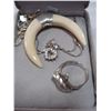 Image 1 : TWO STERLING PENDANTS AND DOLPHIN RING
