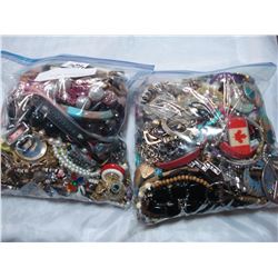 TWO LARGE BAGS OF JEWELLRY