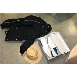 SIZE 11 ALDO SHOES SIZE XXL JACKET AND HAT