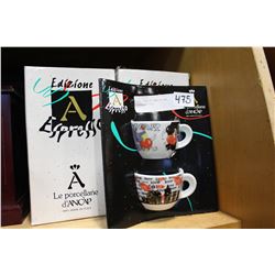 FOUR SETS OF NEW IN BOX ESPRESSO CUPS
