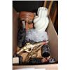Image 1 : AVON BOTTLES AND WOODEN MASK AND VASE