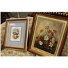 Image 1 : TWO FRAMED FLORALS WATER COLOR AND OIL