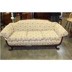 STUDDED ROLLED ARM SOFA AND CHAIR