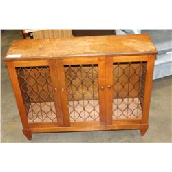 3 DOOR WOOD CABINET