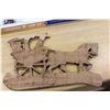 Image 2 : CARVED WAGON WALL HANGING AND GLOBE