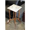 Image 1 : OAK AND MARBLE STAND