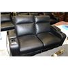 Image 1 : NEW HOME ELEGANCE DOUBLE POWER RECLINING THEATRE LOVESEAT WITH CONSOLES, RETAIL $999