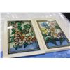 Image 1 : PARI OF FRAMED PAINTED GLASS PANELS