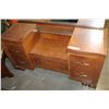 Image 2 : VINTAGE DRESSER WITH MIRROR AND STOOL