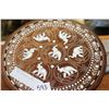 Image 2 : 2 INLAID ELEPHANT STOOLS