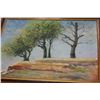 Image 2 : LARGE WATER COLOR OCEAN SCENE AND TWO OIL PAINTINGS TREES AND NATIVE GIRL