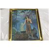 Image 4 : LARGE WATER COLOR OCEAN SCENE AND TWO OIL PAINTINGS TREES AND NATIVE GIRL