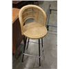 Image 1 : WICKER AND METAL BAR STOOL