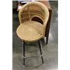 Image 2 : WICKER AND METAL BAR STOOL
