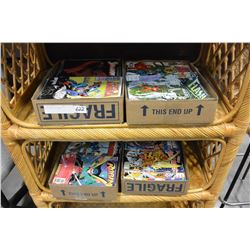 FOUR BOXES OF COMICS