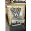 Image 1 : TWO PASTEL PICTURES DOG AND SCENERY