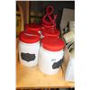 Image 1 : SET OF CHALKBOARD CANNISTERS