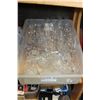 Image 1 : TOTE OF CRYSTAL CREAM AND SUGAR AND STEMWARE