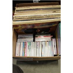 BOX OF RECORDS AND CDS