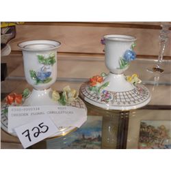 DRESDEN FLORAL CANDLESTICKS