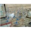 LOT OF PINK AND BLUE STEMMED CHAMPAGNE FLUTES