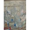 Image 2 : LOT OF PINK AND BLUE STEMMED CHAMPAGNE FLUTES