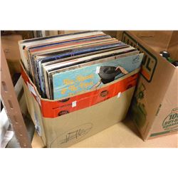 BOX OF APROXIMATELY 60 RECORDS