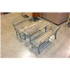Image 1 : THREE PIECE IRON BENCH SET
