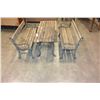 Image 2 : THREE PIECE IRON BENCH SET