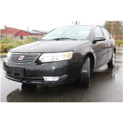 2007 SATURN ION 4 DOOR SEDAN BLACK 161800KM WITH KEY FOB AND REGISTRATION