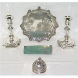 Bag containing late C19th / early C20th shagreen cased drawing instrument set...