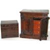 Image 1 : Good quality William IV mahogany table cabinet with drawer above 2 panelled...