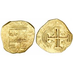 Bogota, Colombia, cob 2 escudos, 1647R, rare.